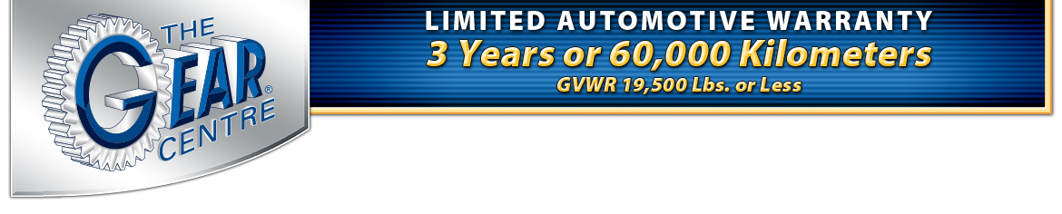Limited Automotive Warranty The Gear Centre